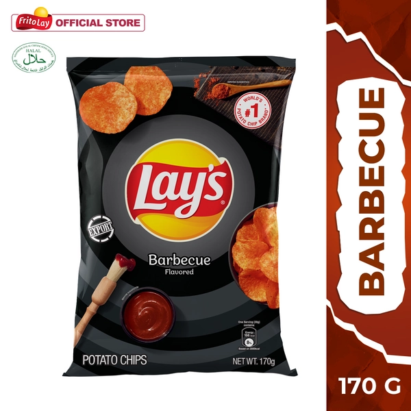 Lay's Barbeque (BBQ) Potato Chips 170g (12 Pack)