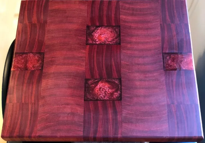Handcrafted Cutting Board, Bloodwood/Resin