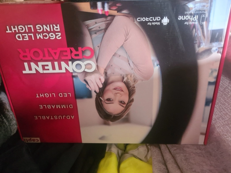 26cm LED Ring Light & Tripod Stand Home Studio Kit Content Creation Capti 2177