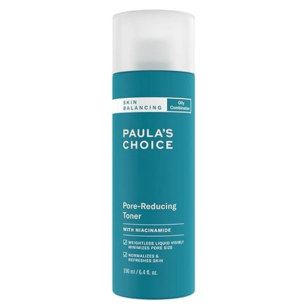 Paula's Choice Skin Balancing Pore Reducing, Hydrating Toner - Refines Enlarged Pores & Tackles Blackheads - with Niacinamide & Adenosine - Combination to Oily Skin - 190 ml