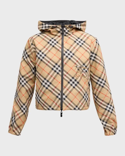 Check EKD Hooded Reversible Jacket