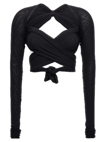 Cropped tulle top - 38IT