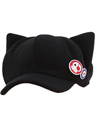 Ainiel Cat Ears Hat Anime Asuka Hat Sunshine hat Womens Cute Kawaii Baseball Cap Mesh Gauze Cap Black