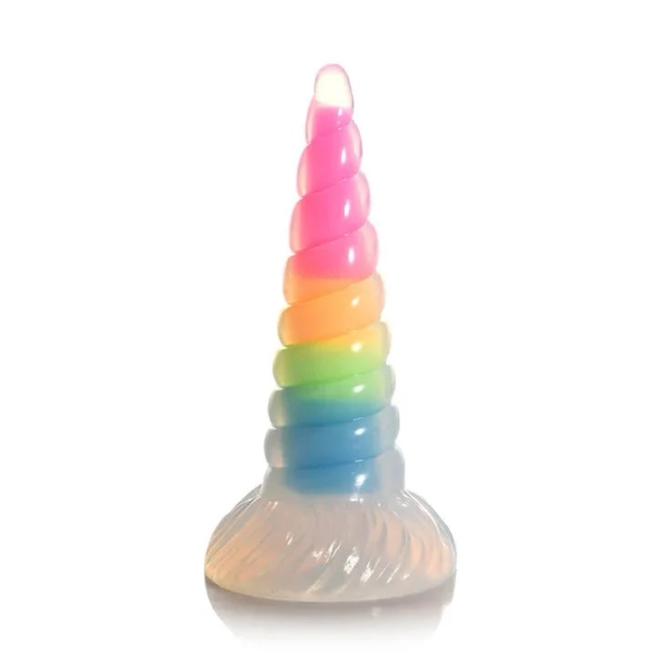 Creature Cocks Rainbow Unicorn Glow-in-the-Dark Silicone Dildo