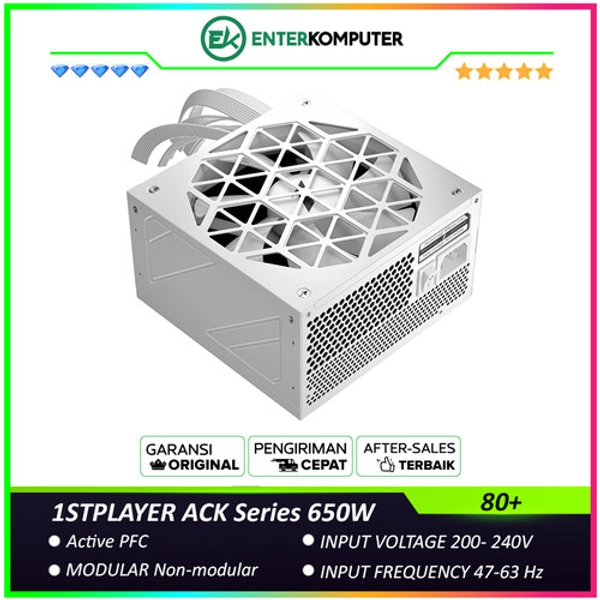 1STPLAYER ACK Series 650W HA-650AC1 WHITE Edition 80+ Certified with Embossed Cable - Active PFC / PSU 650 Watt | Tokopedia