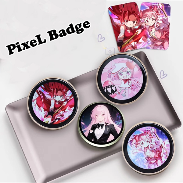 PixeL Badge – Smart Digital Display Badge with GIF/Photo Sync | Interactive Customizable Pin for Fans & Creators