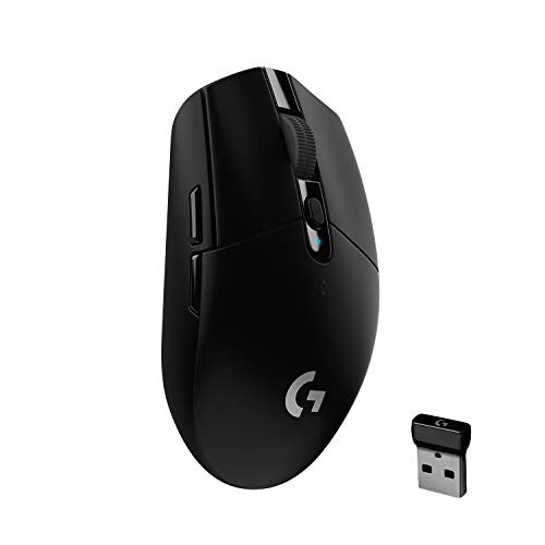 Logitech G305 LIGHTSPEED Wireless Gaming Mouse, Hero 12K Sensor, 12,000 DPI, Lightweight, 6 Programmable Buttons, 250h Battery Life, On-Board Memory, PC/Mac - Black - Mouse - Black