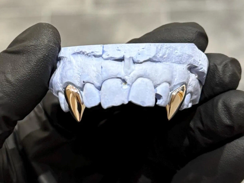 Vampire Fang K9’S Grillz Teeth Tooth Caps! Silver, Gold, Best Quality!