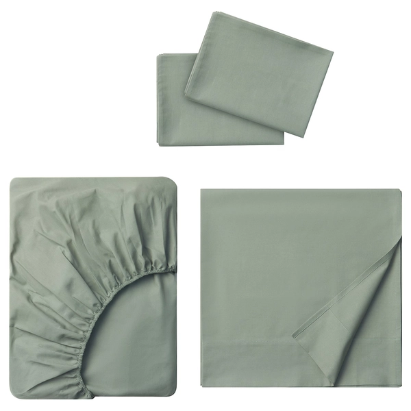 DVALA Sheet set - gray-green King