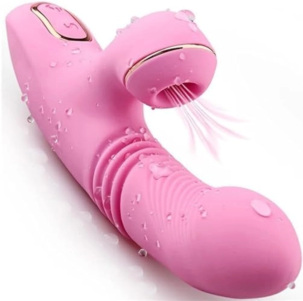 Rechargeable 10 Modes Powerful S.uck & Th.Rust Suc.ker Clit Stimulating Handheld Electric Bullet Tool Personal Body Relaxation Gift for Women Sports Foot Massage Relaxation DC7