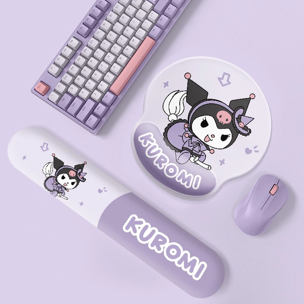 Cute Mouse Pad Purple Cute Keyboard Wrist Rest Kawaii Game Room Decor