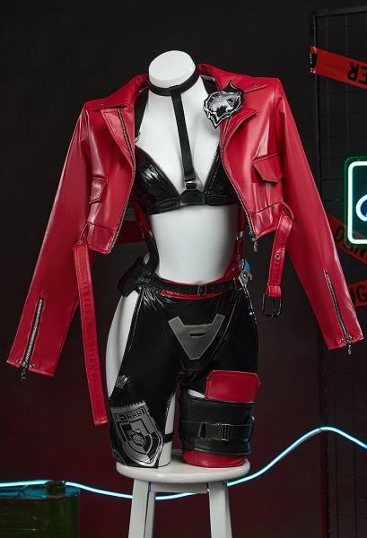 Goddess of Victory: Nikke Red Hood Cosplay Kostüm Oberteil Hose mit Jacke