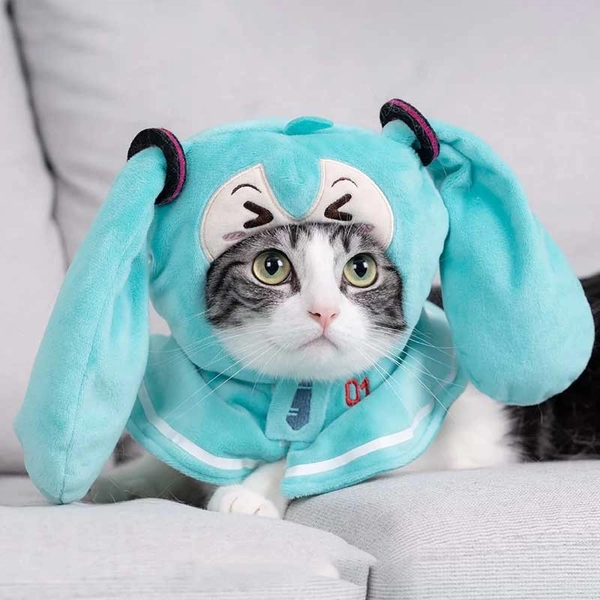 Official Miku Pet Costume Mini Miku Cape for Pets Dolls Cloak