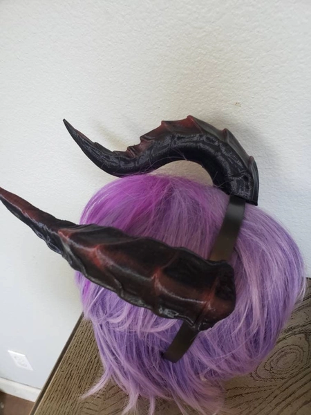 Fantasy Large Dragon horns Snake Dragon 3d printed horns on headband dragon costume headdress large goat horns beast horns dinosaur cosplay