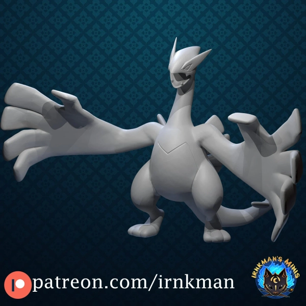 3D Printed Lugia Figure