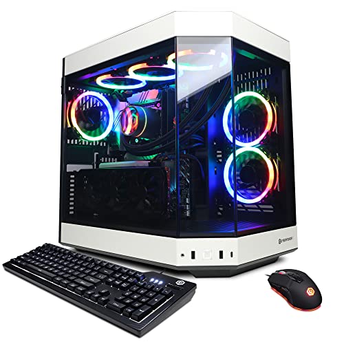 CyberPowerPC Gamer Xtreme VR Gaming PC, Intel Core i9-13900KF 3.0GHz, GeForce RTX 4070 Ti 12GB, 16GB DDR5, 1TB NVMe PCIe SSD, WiFi Ready & Windows 11 Home (GXiVR8080A34), White - i9-13900KF | RTX 4070 Ti | 1TB SSD