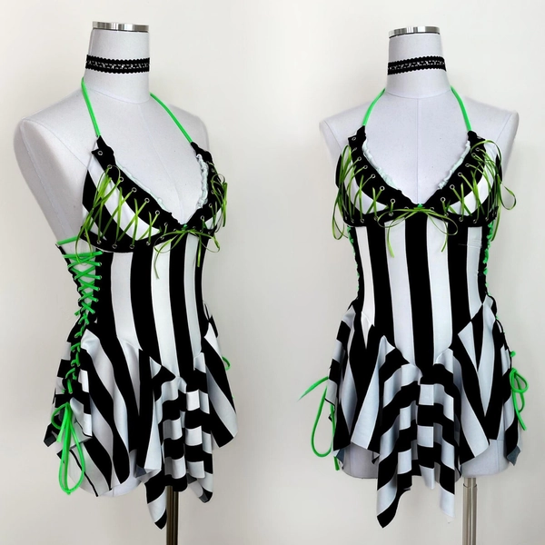 Black and white costume/ Beetle / rave costume / cosplay / festival outfit