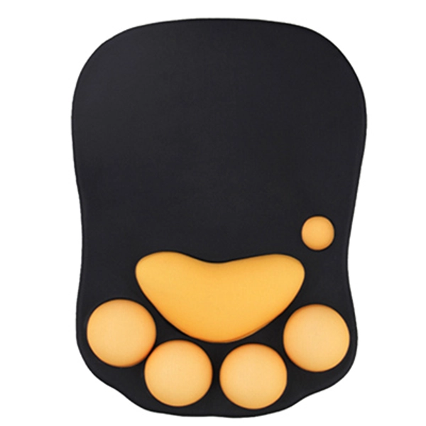 Cat Paw Mouse Pad Wrist Rest Paw Print Mouse Pad with Wrist Support Cat Lover Gifts - Orange