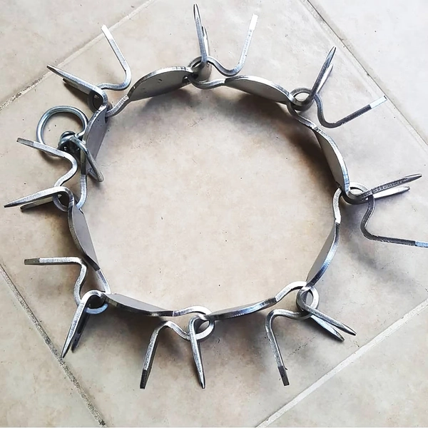 Pronged Steel Dog Collar Kangal with Bell