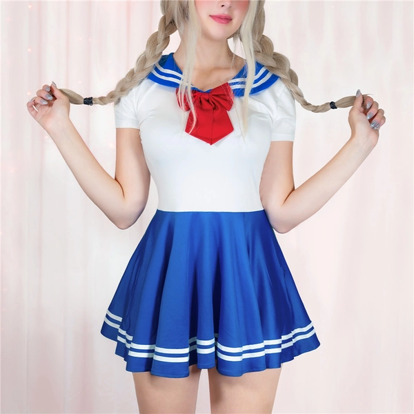 Magical Girls Silk-soft Mini Dress Blue - LittleForBig Cute & Sexy Products