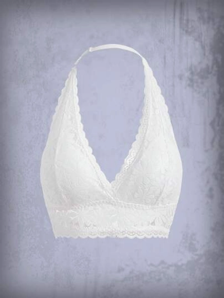 Floral Lace Halter Bralette