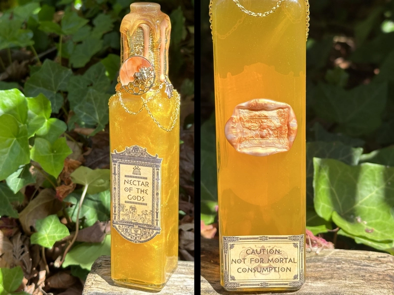 Nectar | Color Changing Potion | Mythology Decorative Potion Bottle | Fantasy Potion | Apothecary Bottle | Bookshelf Decor | NOT CONSUMABLE