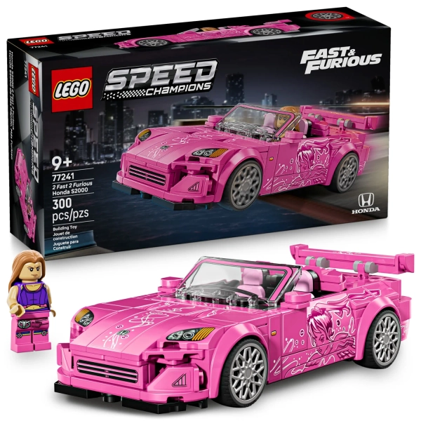 LEGO Speed Champions 2 Fast 2 Furious Honda S2000 Car Toy for Kids, Boys, and Girls, Ages 9+ - Birthday Gift Idea for Race Car and Movie Fans - Includes Suki Minifigure - 77241