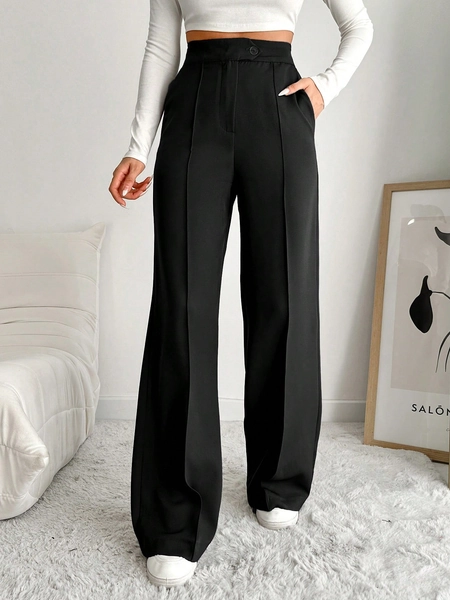 SHEIN Pantalon De Costume D'affaires Pour Femme Avec Poches