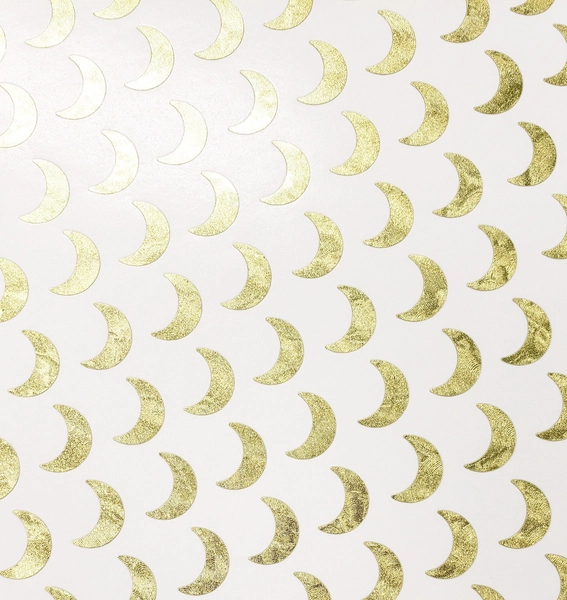 Moons Sticker Sheet, set of 99 small crescent moon vinyl decals, celestial themed moon phase stickers for journals, planners and cards.