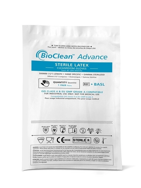 BioClean Advance Long Nitrile Sterile Cleanroom Gloves Size 6.5