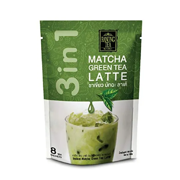 Ranong Tea Matcha Green Tea Latte Instant Drink Mix 8 Sachets - 8 Count (Pack of 1)