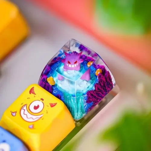 Pokémon Gengar handmade resin keycap for keyboard 