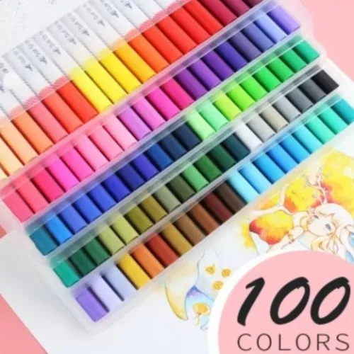 100 Colors Watercolor Brush Pen Colors Marker Pens Painting Drawing Art Supplies