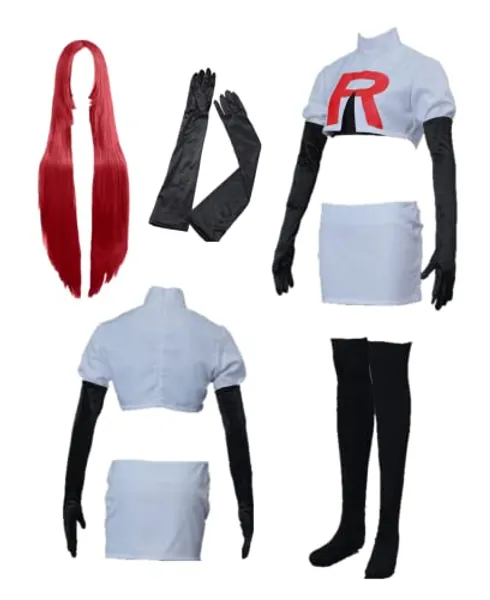 RZCOSYZH US size Anime Cosplay costume Rocket Team Kits womens party suit - Small