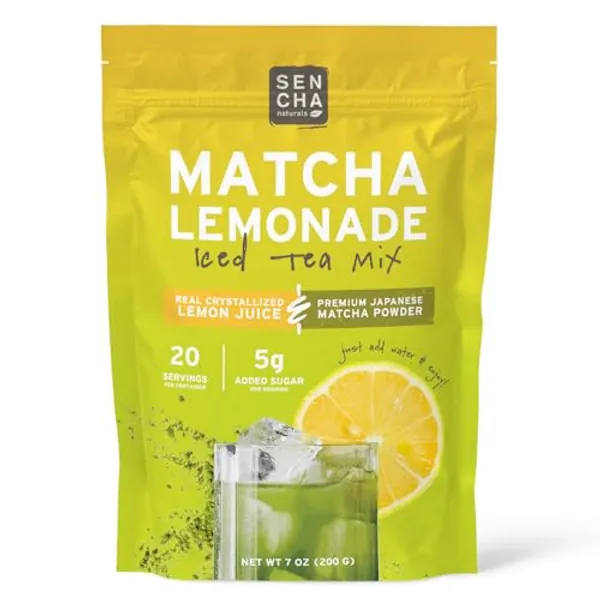 SEN CHA Naturals Instant Matcha Lemonade Tea Mix | Authentic Japanese Green Tea Powder & Real Crystallized Lemon Juice, 7 oz (Pack of 1)