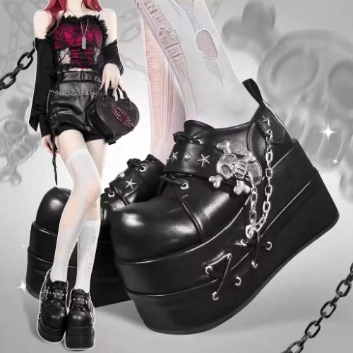 Advanced Customized Y2k Acrylic Platform Shoes Cool Punk Skull Fashion | Shopee Philippines