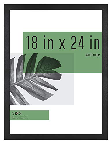 MCS Studio Gallery 18x24 Poster Frame Black Woodgrain, Vertical & Horizontal Wall Hanging Large Picture Frame for Photos, Posters & Art Prints (1-Pack) - Black Woodgrain - 18 x 24 in - Single