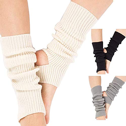 Guojanfon Fashion Yoga Socks for Women Girls Workout Socks Toeless Training Dance Leg Warmers - 3 Colors
