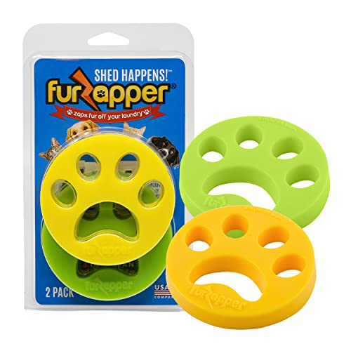 FurZapper Pet Hair Remover for Laundry, 2 Pack - Reusable Dog & Cat Hair Remover Tool As Seen on Shark Tank - Removes Pet Fur, Hair, Lint, Dander from Clothes & Laundry - One FurZapper Per Pet - 2 Count