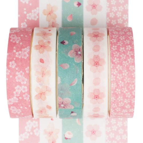 5 Rolls Washi Tape Set - Sakura