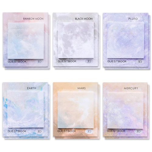 6 Moon Sticky Notes 