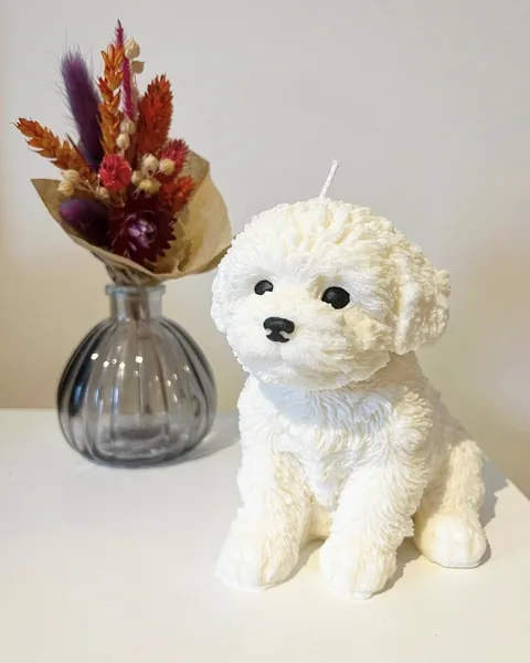 Large Puppy Candle / Dog Candle / Dog lover gift / dog lover gift / cockapoo
