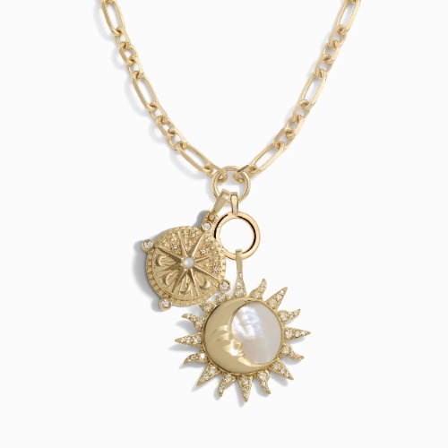 True North Charm Necklace - 14K Yellow Gold Vermeil