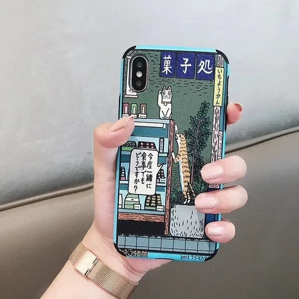 Japanese Cat Art Case by Subtle Asian Treats - iPhone X / Store
