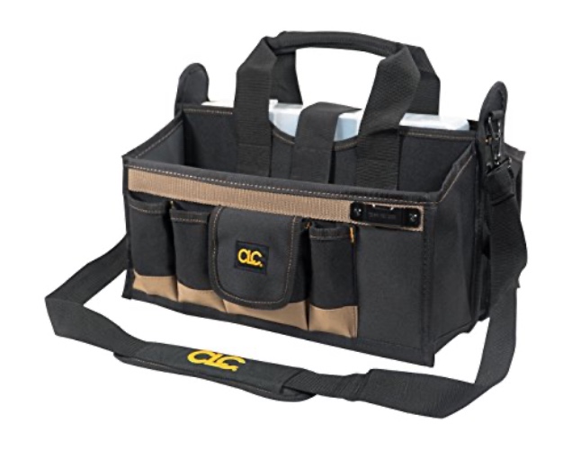CLC Custom LeatherCraft 1529 16 In. Center Tray Tool Bag, 16 Pocket - Tray Tool Bag