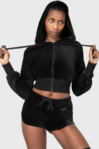 Eternal Rest Zip Hoodie | XXL / Black / 65% COTTON 32% POLYESTER 3% ELASTANE