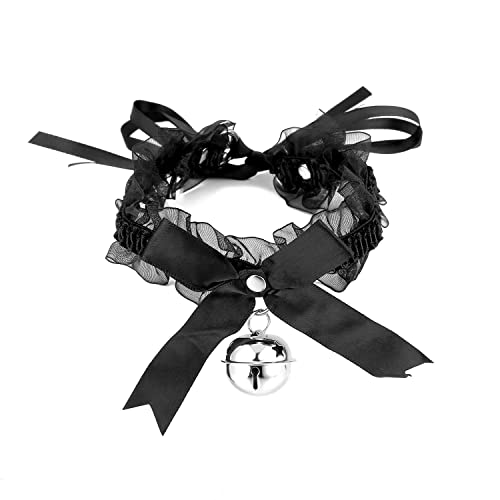 Halawly Black Choker Necklace for Women Girls Goth Lace Choker Set Punk Pendant Necklace - A-Black2