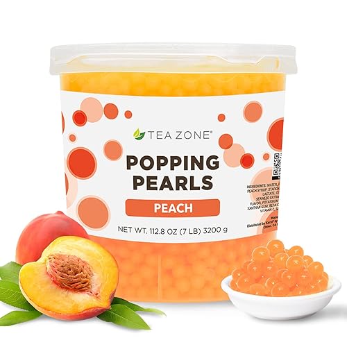 Tea Zone 7 lbs Peach Popping Pearls - Peach