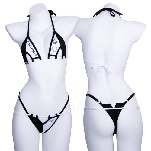 Swimsuit Danger Gamer Bunny Bikini - White / L/XL