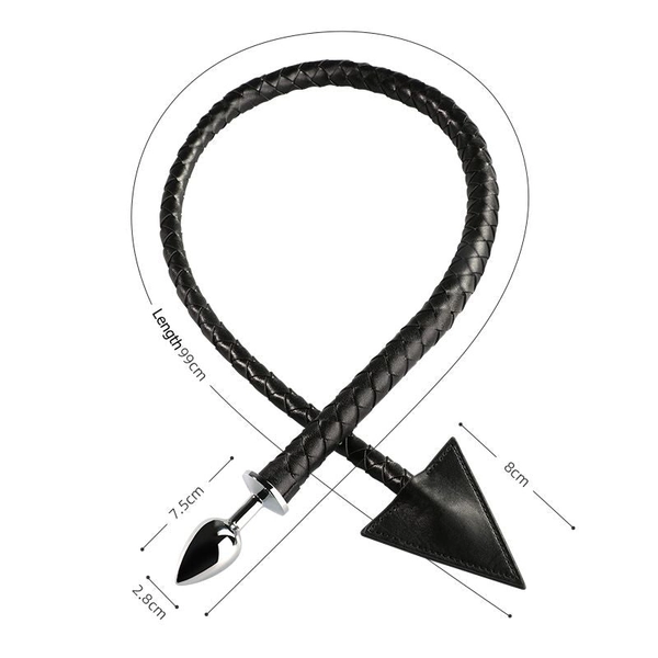 Soul Snatch | Toys: "Demon Time" Leather Tail Butt Plug - Black